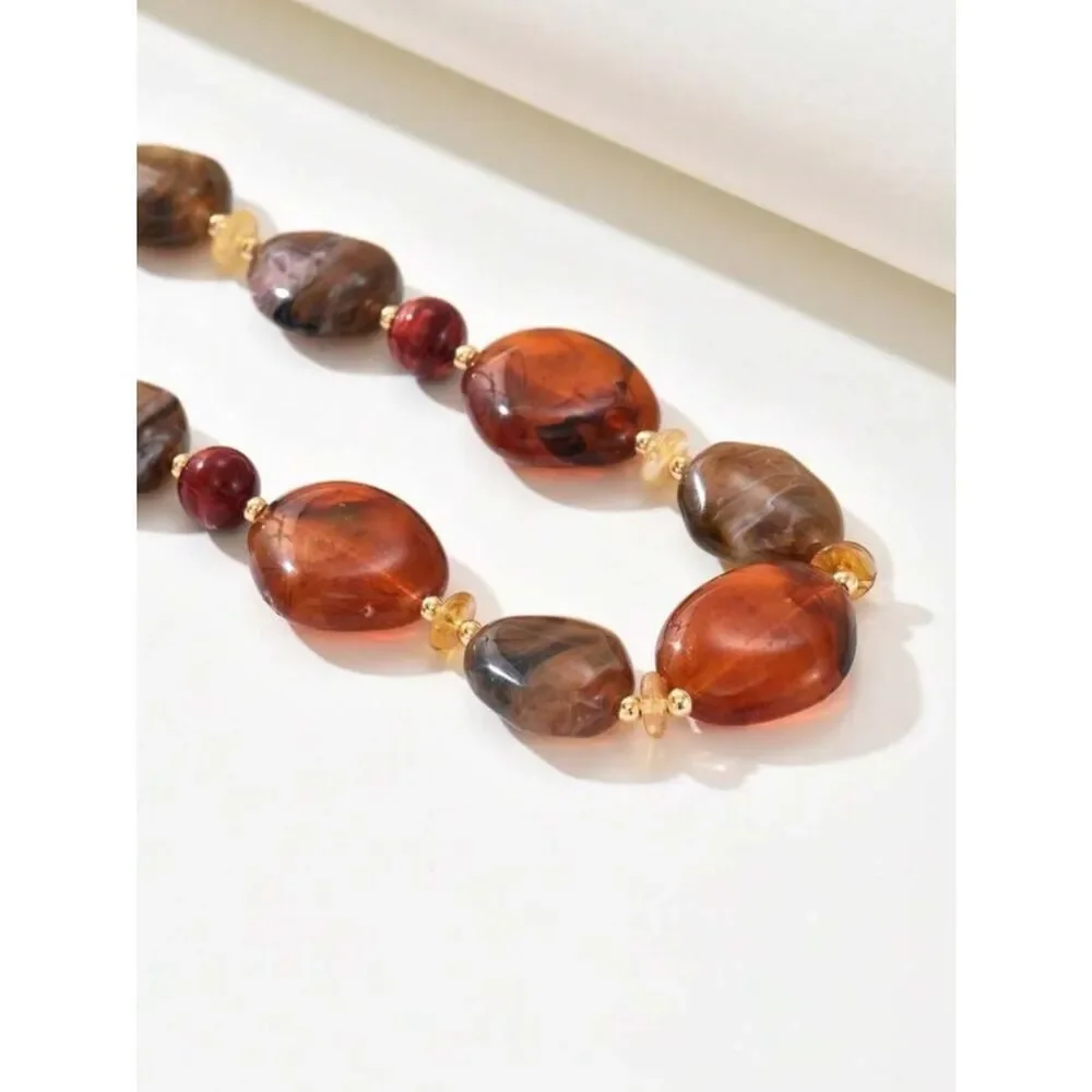 Boho beaded necklace N2120